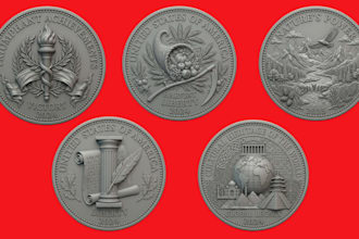 sculpt your custom coin into a 3d printable stl, bas relief model