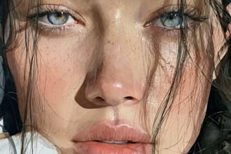 watercolor portrait painting, photo to watercolor portrait