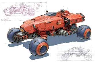 sketch a car or vehicle concept designs