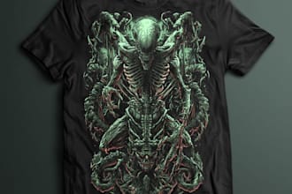 alien t shirt design horror t shirt design fantasy t shirt