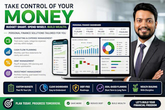 design editable excel, google sheets, budget spreadsheet and KPI tracker