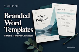 design a branded microsoft word template for your business