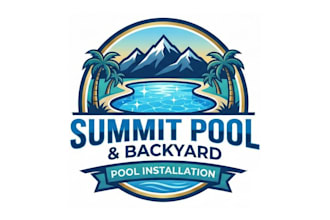 create wonderful and excellent swimming pool logo design