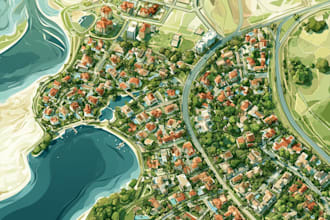 draw creative map illustrations with custom style