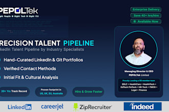 do candidate sourcing and build custom linkedin talent db