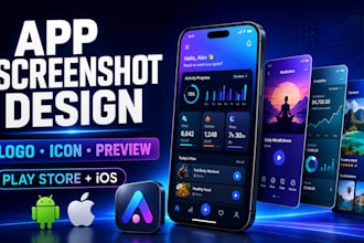 do app screenshot, logo, preview, icon designs playstore IOS for new app users