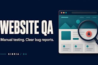 manually test your website or web app and report bugs