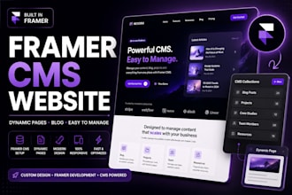 build a modern framer cms website with dynamic pages