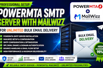 setup powermta SMTP server with mailwizz for unlimited bulk email delivery