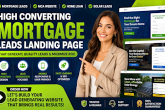 create mortgage leads landing page mca website mortgage home loan solar leads