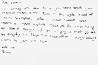 do beautifully handwriting and copy typing service