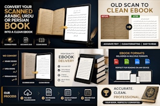 convert your old scanned arabic, urdu or persian book into a searchable ebook