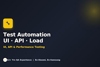 build automated tests using cypress, postman or jmeter