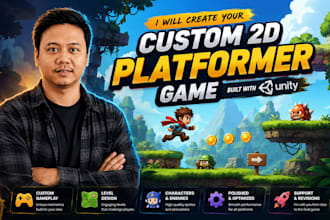 develop a 2d platformer game in unity for pc and mobile