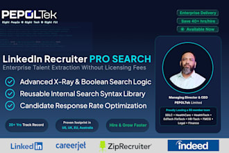 do enterprise tech recruitment, sourcing using linkedin recruiter pro