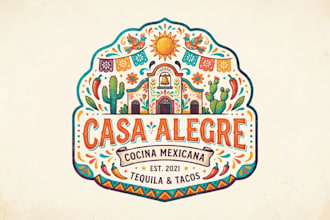 design a vibrant mexican restaurant logo