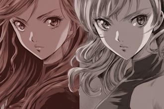 draw manga page custom dark berserk style art