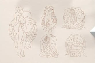 do vector art, minimalist line art, one line art, illustration and line art logo
