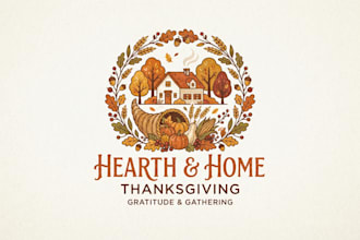 design a warm thanksgiving logo for your brand