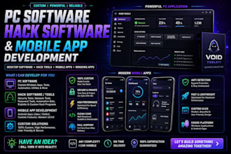 create PC softwares and mobile apps