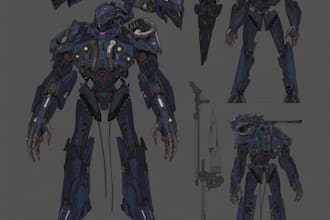 design sci fi mecha and robot concept art