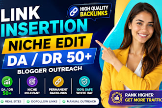 do niche edit link insertion on high da traffic websites