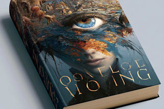 create a stunning fantasy book cover illustration for your novel