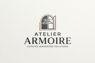 design a stylish wardrobe logo for your brand