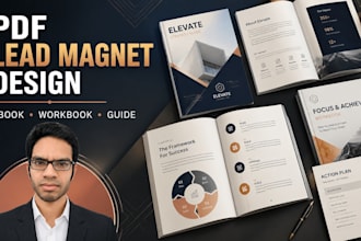 design a professional PDF lead magnet and ebook or workbook