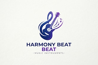 design a creative music instrument logo
