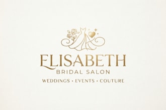 design an elegant wedding salon logo