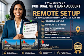 get you a portuguese nif and open your remote portugal bank account