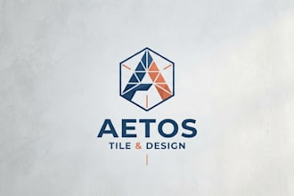 design a modern tile logo for your brand