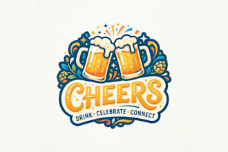 design a fun cheers logo for your brand