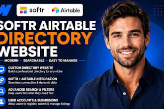 build softr airtable directory website no code