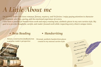 beta read your romance, fantasy, mystery or ya fiction story