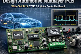 do automotive pcb, stm32, cm4, cm5, can bus, enclosure design, reverse engineer