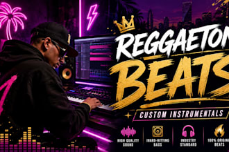 produce a custom reggaeton and latin trap instrumental