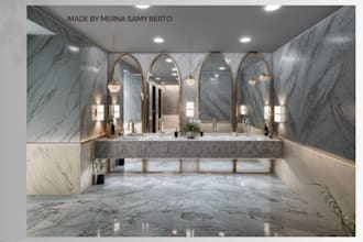 design you an interior design of a bathroom