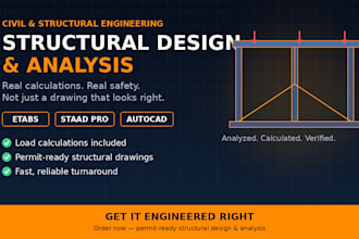 do structural design, analysis and calculations using etabs and staad pro