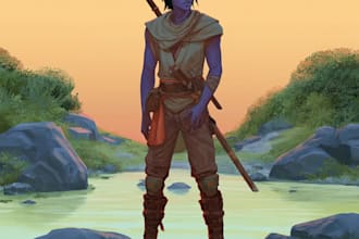design detailed fantasy character art for your dnd campaign