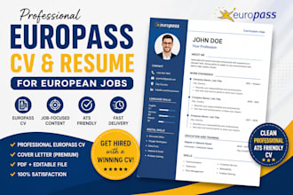 create a professional CV for european jobs