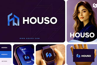 design logo and brand identity guidelines with branding kit