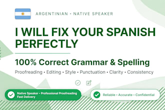 fix spanish spelling and grammar perfectly