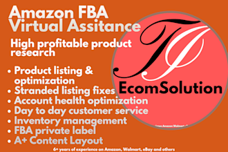 be your expert amazon fba store and inventory manager