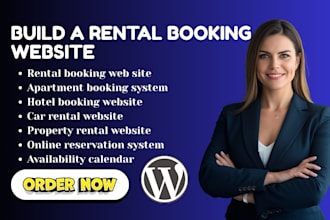 build rental booking wordpress website, apartments hotels cars or properties
