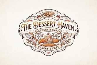 design a delicious bakery logo for your brand