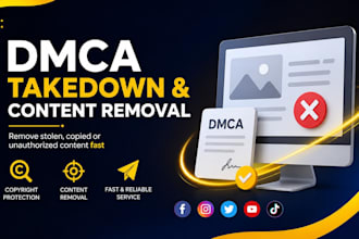 provide dmca takedown and copyright content removal services