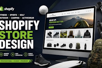 design fitness sports golf outdoor camping surfing gear activewear shopify store