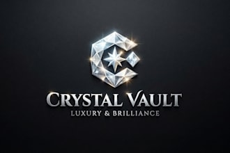 design a luxurious crystal logo for your brand